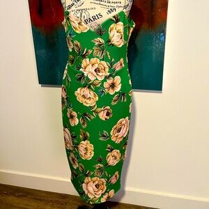 Gorgeous Strapless Floral Bodycon Dress